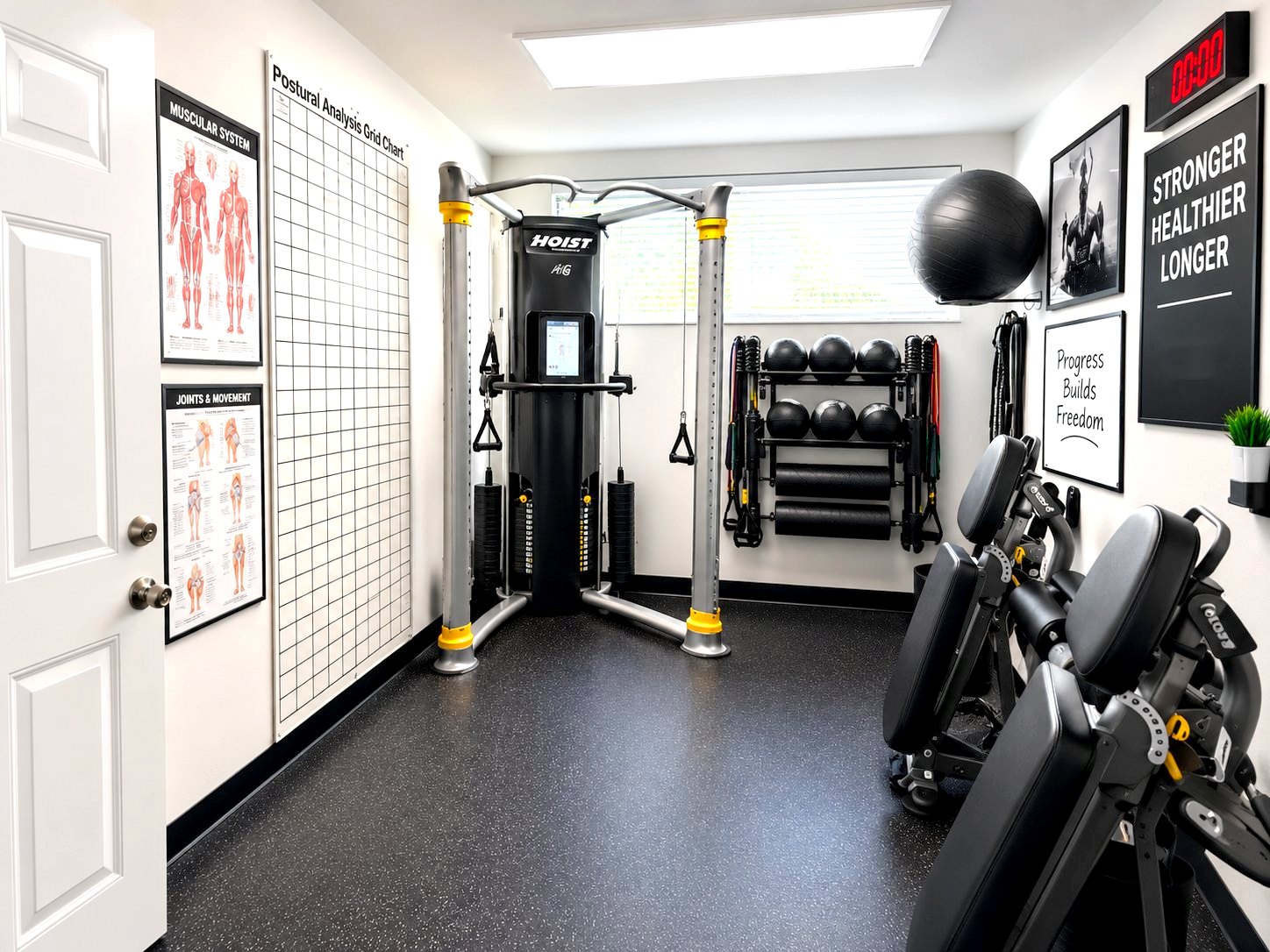 Cable tower and posture grid