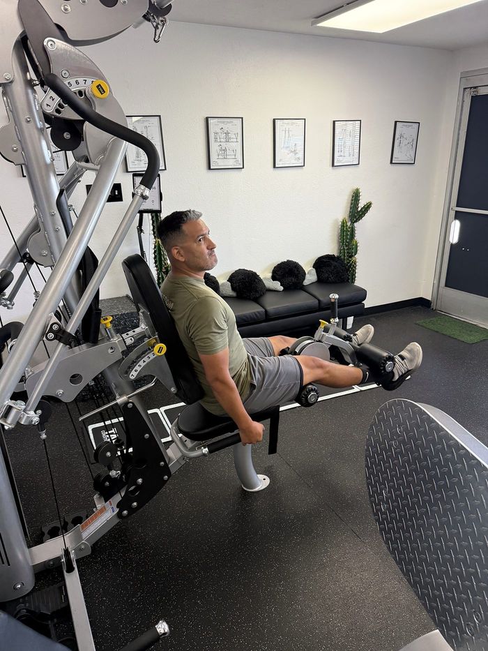 Leg extension, coached
